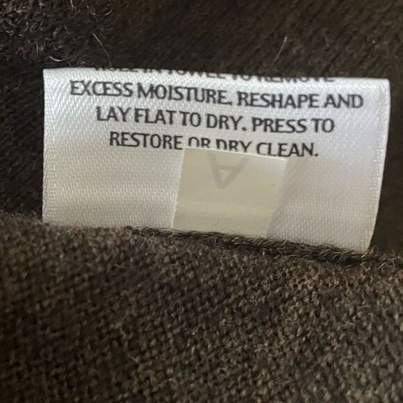 Eileen Fisher Womens Scoop Neck Tunic Merino Wool Sweater Size XS Heather Brown - Picture 7 of 7